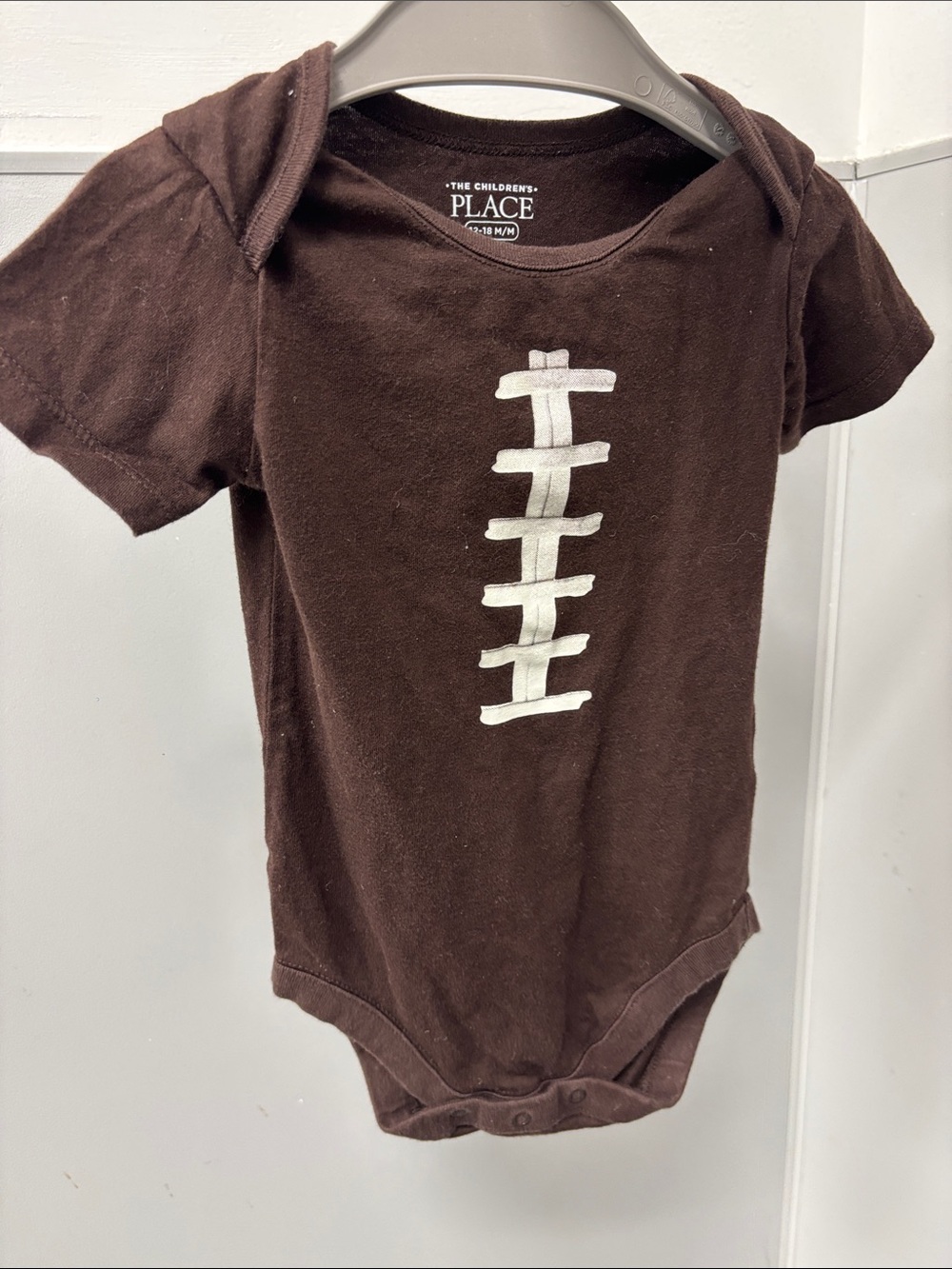 The Children's Place Brown Football Lace Hooded One-Piece